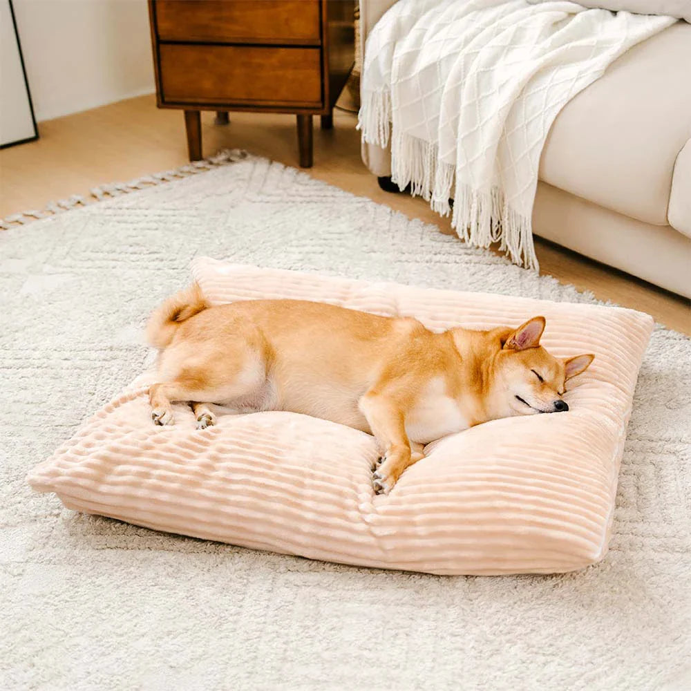 Vintage Large Cozy Calming Sofa Dog Bed
