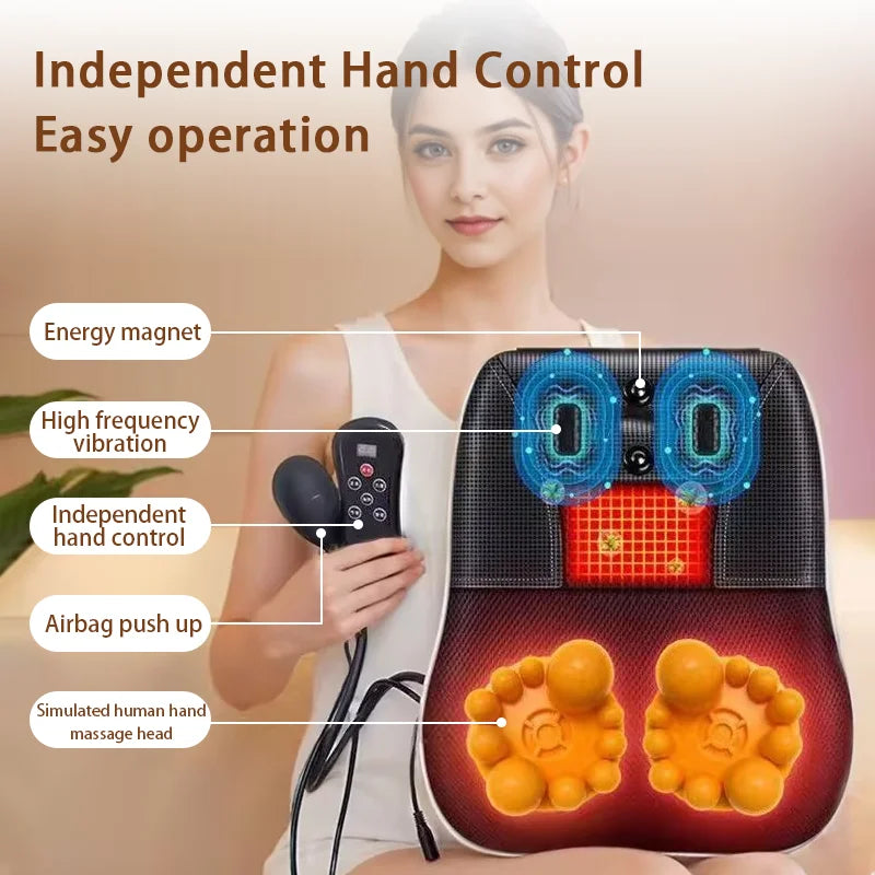 ShiatsuEase™ Electric Neck & Back Massager – Deep Tissue Pain Relief & Muscle Relaxation