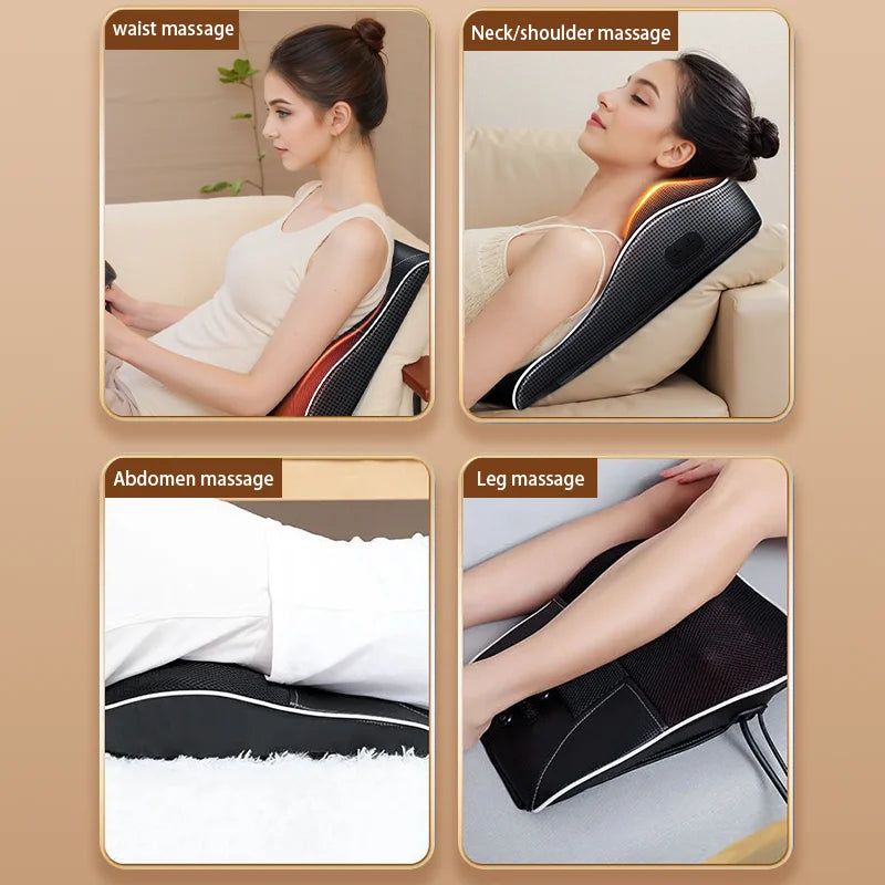 ShiatsuEase™ Electric Neck & Back Massager – Deep Tissue Pain Relief & Muscle Relaxation