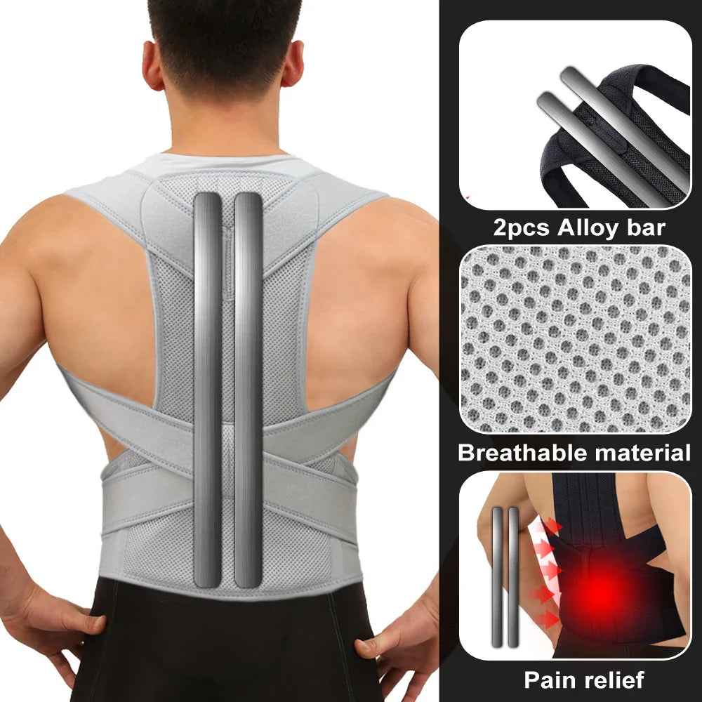 PostureMax™ Adjustable Support Brace – Spine Alignment & Comfort