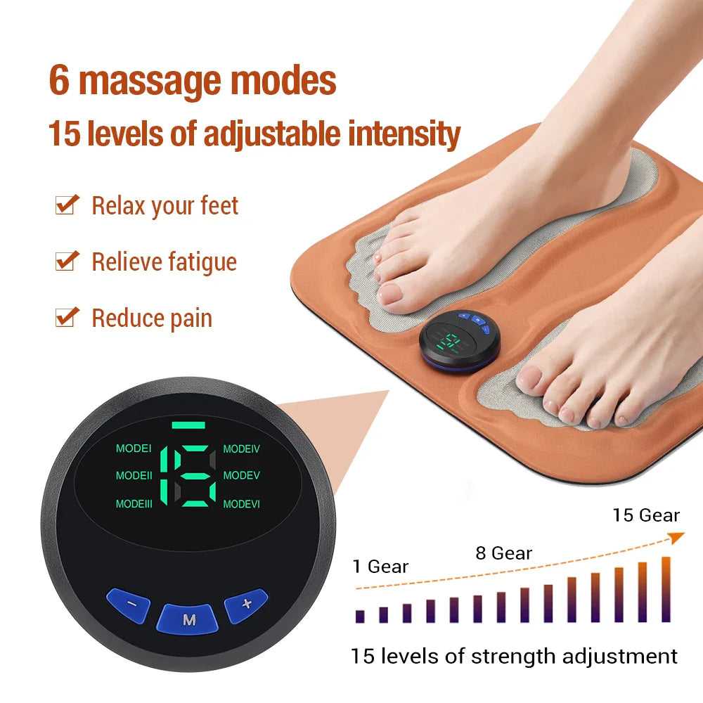NeuroPulse™ EMS Foot Massager Pad – Portable Muscle Stimulation & Relaxation Device