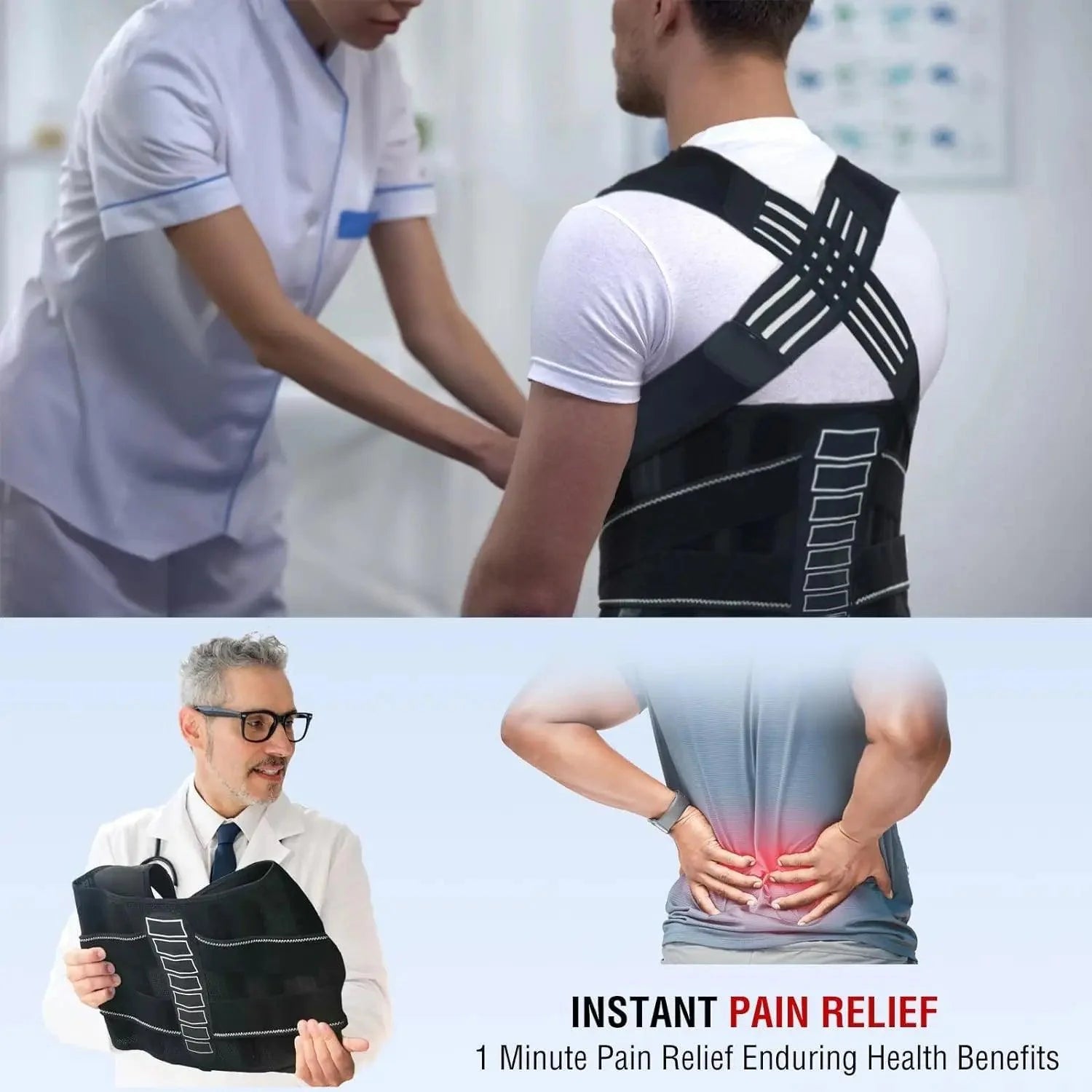 AlignPro™ Premium Posture Corrector – Back Support Brace for Pain Relief & Spinal Alignment